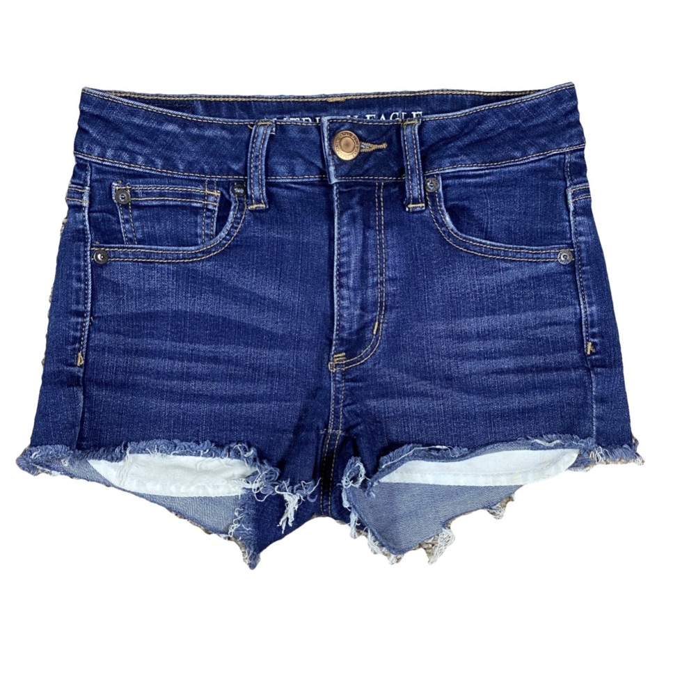 American Eagle Hi Rise Shortie cutoff Shorts superstretch